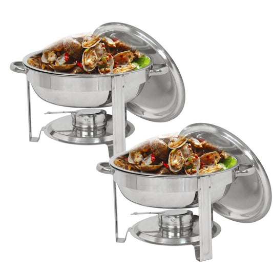 Stainless Steel Dining Stove Set with 2 Pack 4 Litre Cooker - Set of 2