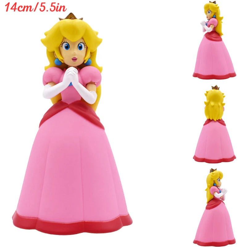 MARIO Series Princess Peach Bowser Cool PVC Action Figure Toys Mario Bros Koopa Troopa Donkey Kong Cappy Anime Model Dolls Gifts