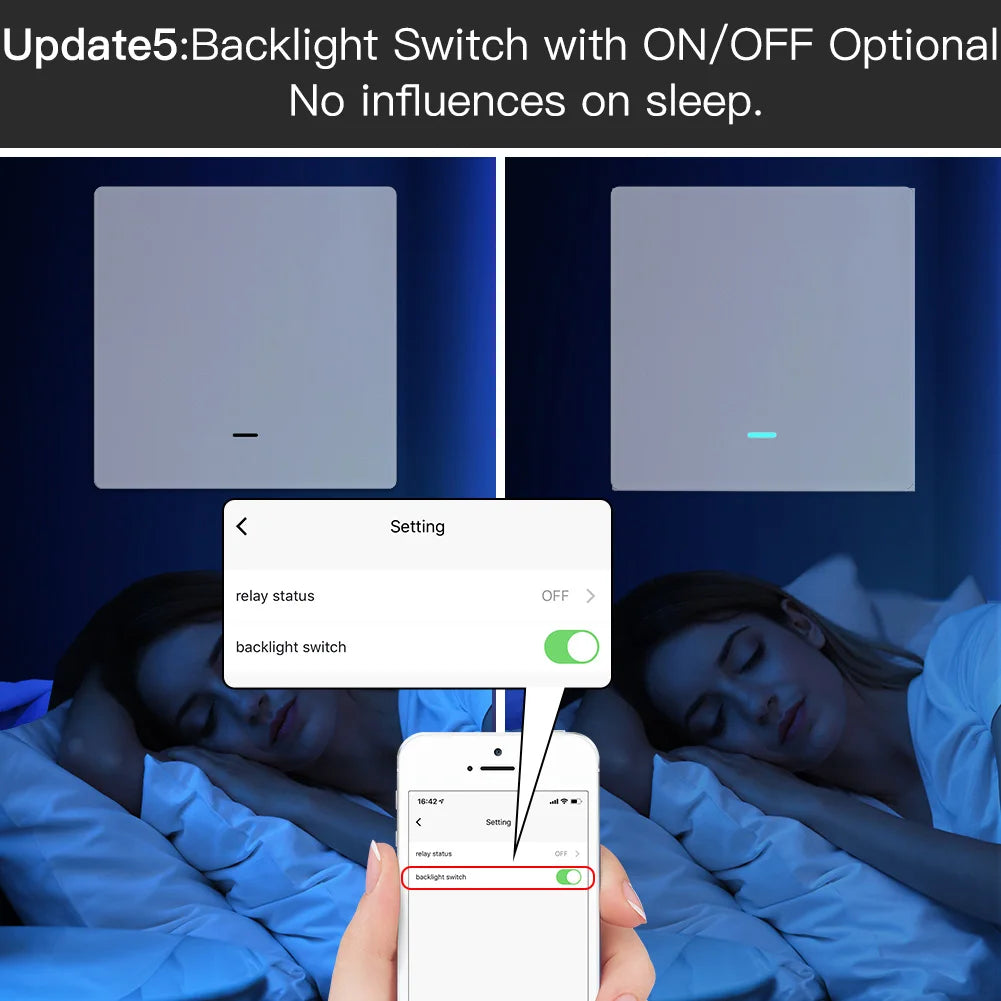 Smart Light Switch No Neutral Wire No Capacitor Needed Smart Life 2/3 Way Works with Alexa Google Home 2Mqtt