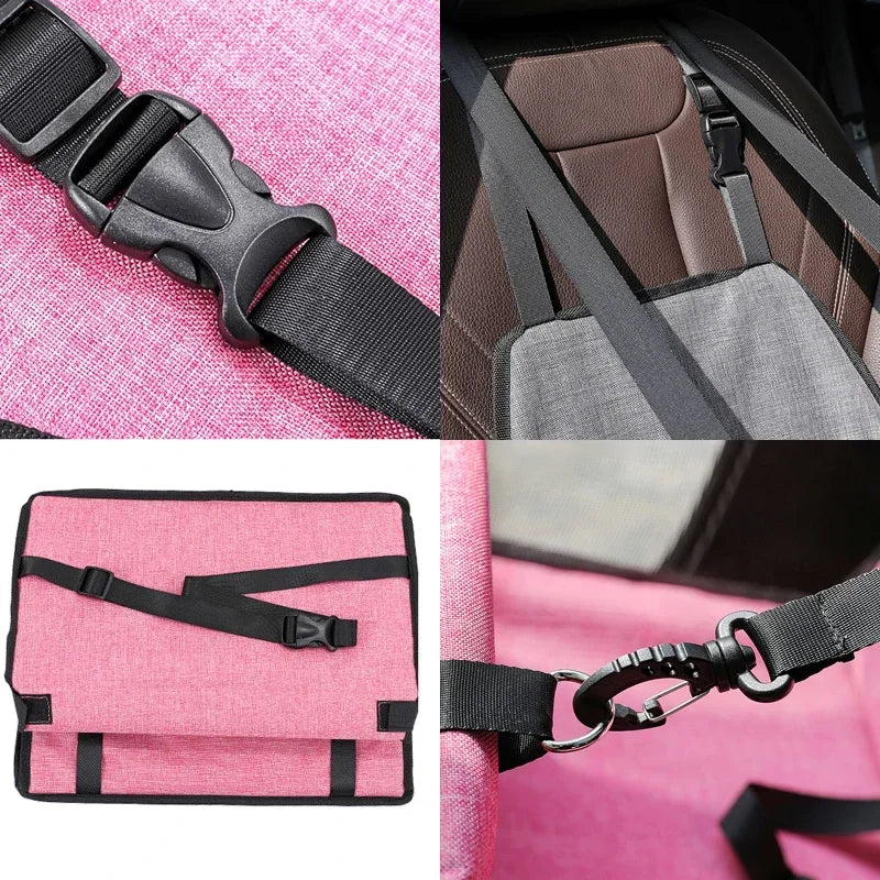 Travel in Style: Waterproof Double Thick Mesh Pet Car Seat Bag & Blanket for Small Dogs - 5 Vibrant Colors Available