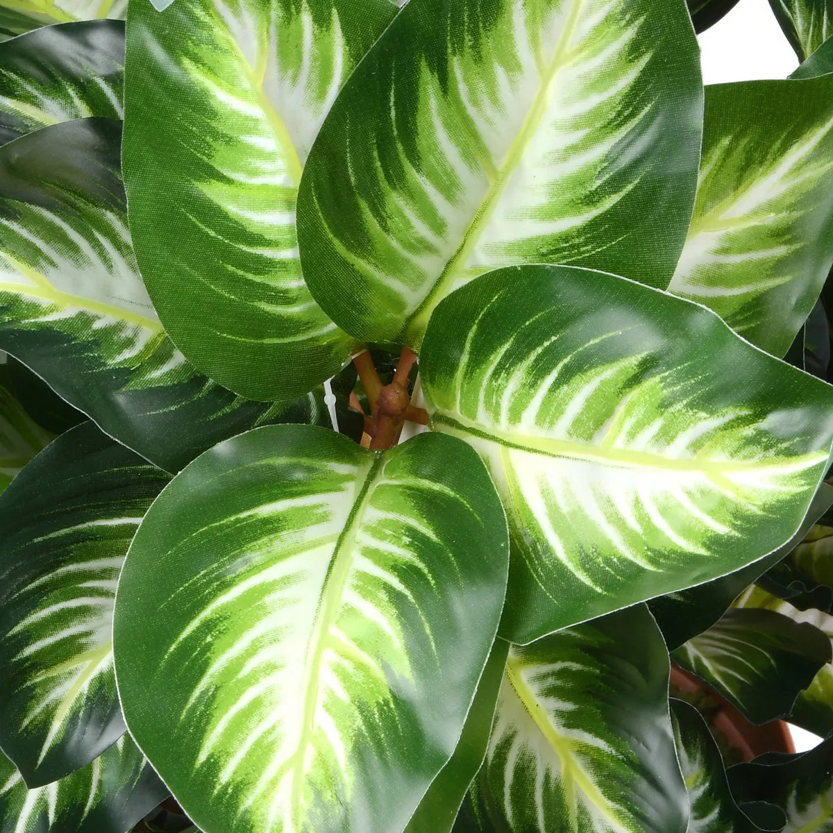 24-Inch Hosta Plant - Indoor/Outdoor Artificial Greenery in Brown Pot, Made of Polyethylene