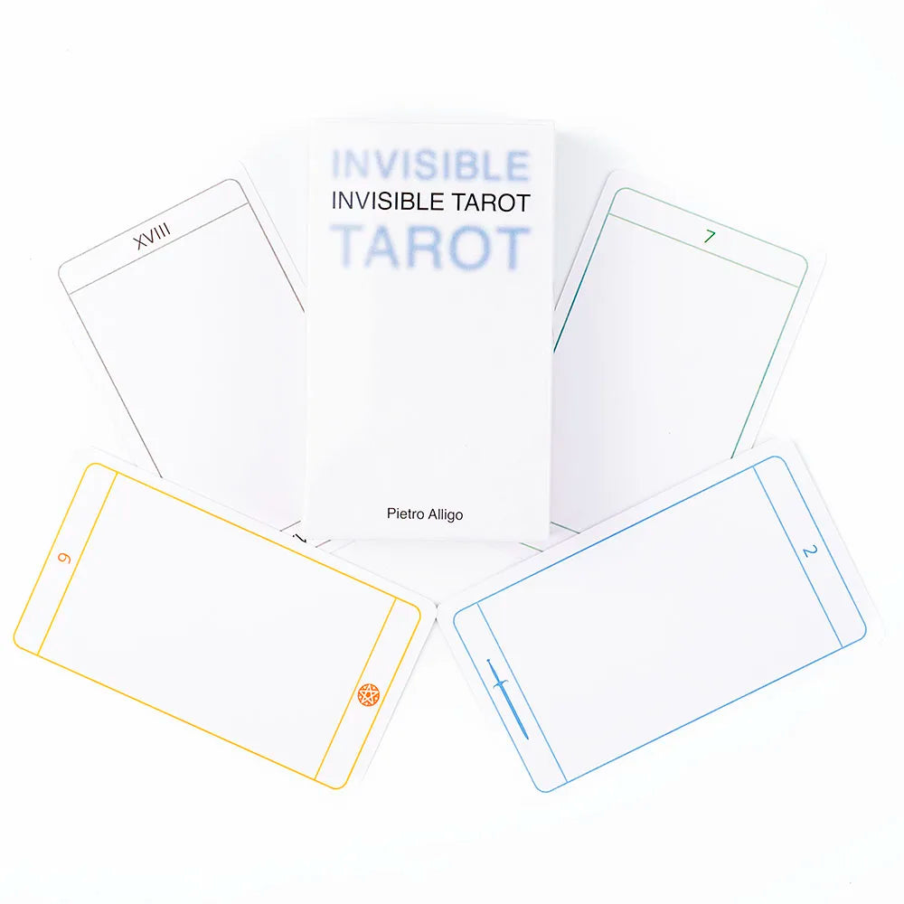 Invisible Tarot 78 Blank Cards Create Your Own Tarot Deck 10.3*6Cm Practicing Your Vision of the Invisible for Family Party