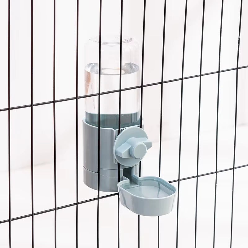 Automatic Pet Feeder Cage Hanging Bowl Water Bottle Food Container Dispenser for Puppy Cats Rabbit Birds Pet Feeding Product
