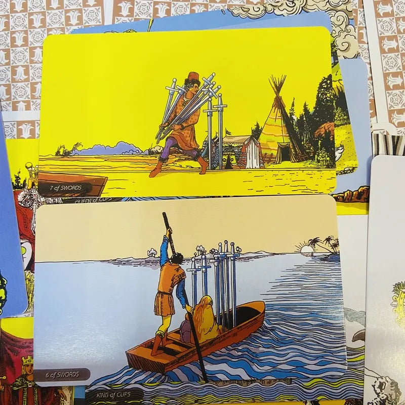 10.3*6Cm RWS Panorama Tarot Cards a 78 Pcs Cards Deck When Wide Angle Lens Show You New Perspective of RWS