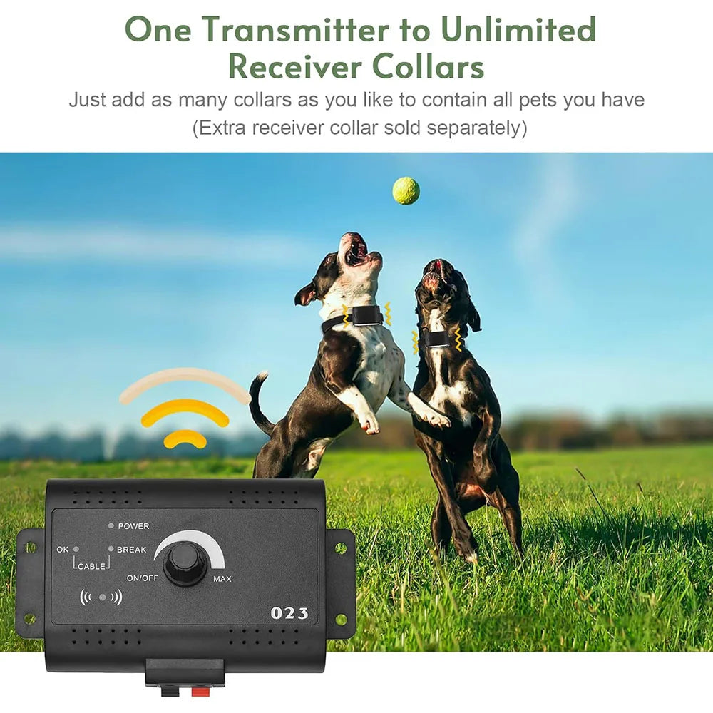 Ultimate Electric Pet Fence Collars for Stubborn Dogs - In-Ground/Aboveground Boundary System for Up to 1/2 Acre