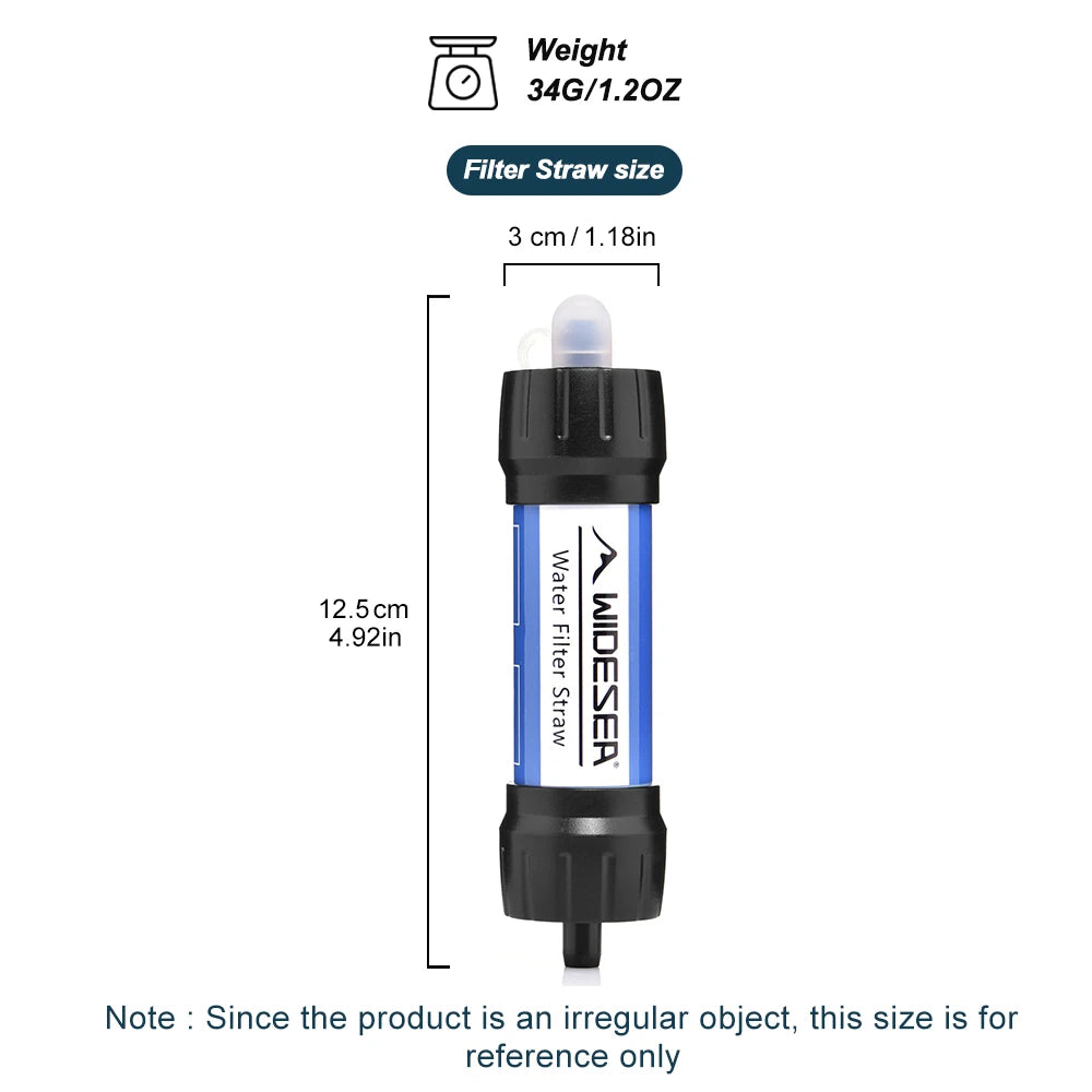 Camping Outdoor Water Purifier 0.01Micron Filtration Portable Reusable Straw Type Use of Highqualitymedical Hollow Fiber