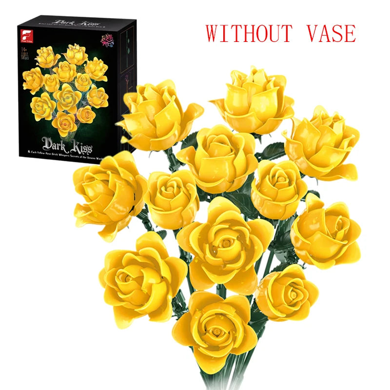 1009PCS Sunflower Building Blocks Flower Bouquet Vase Model Bricks Set Idea Home Decoration Kids Educational Toys Holiday Gifts