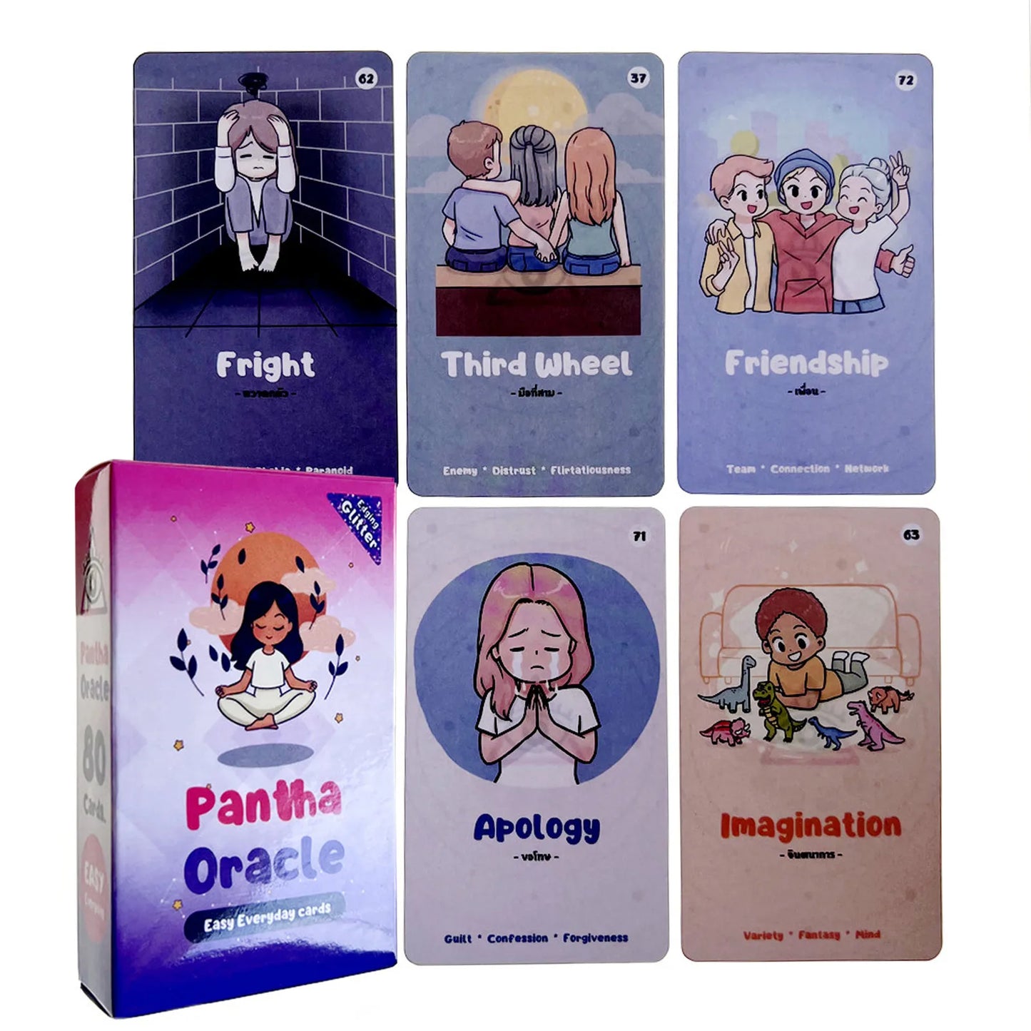 Pantha Oracle Mysterious Divination Tarot Oracle Card Little Girl Tarot Cards Decks Board Game English Tarot Card Deck