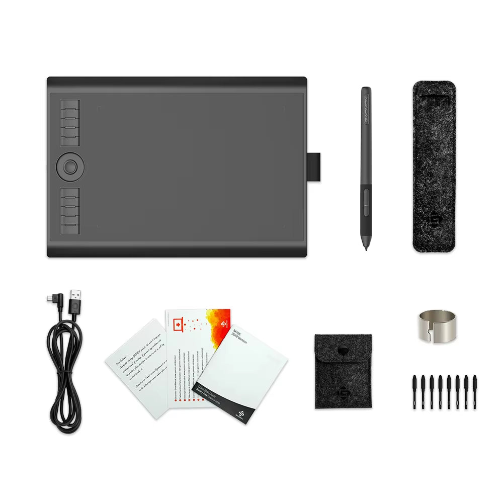 GAOMON M10K PRO 10 X 6.25 Inches Art Digital Graphic Tablet for Drawing Supports Tilt & Radial Function with 10 Shortcut Keys