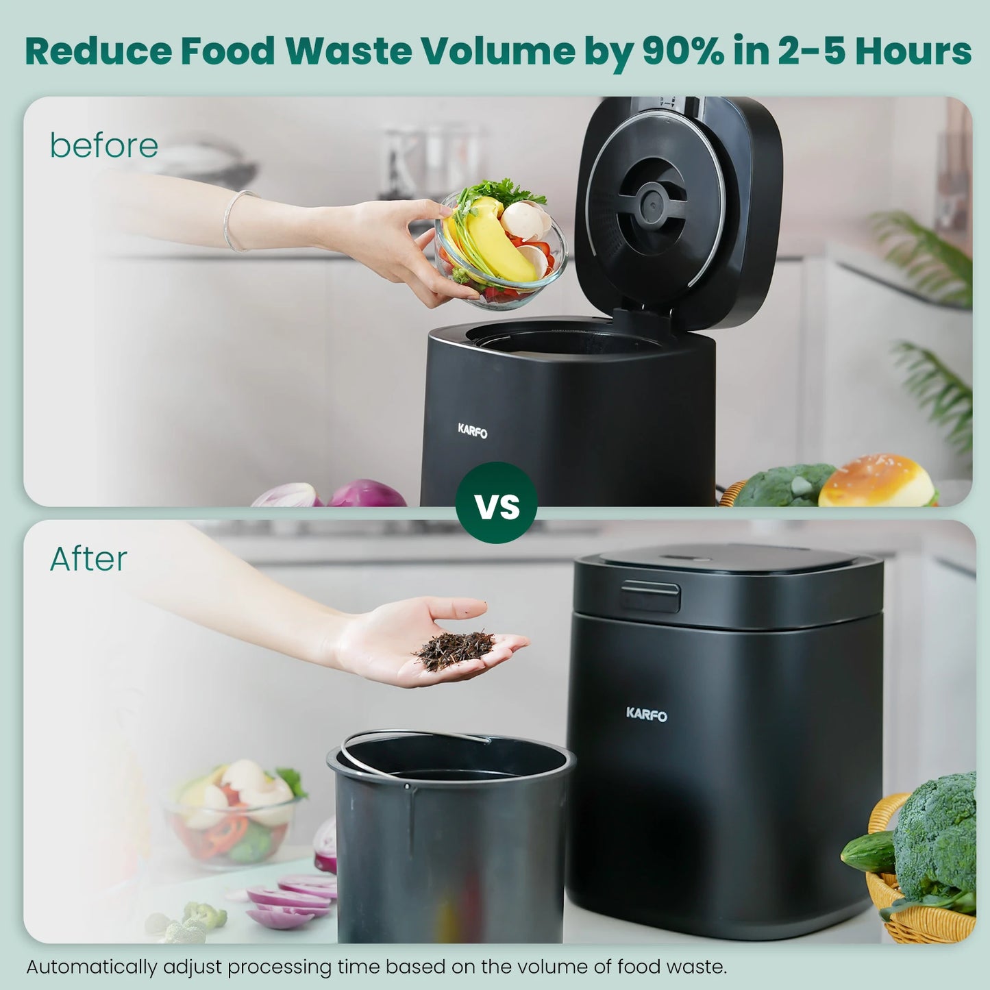Ecostar S1 Smart Kitchen Waste Composter Eco-Friendly Electric Kitchen Compost Bin Sustainable Indoor Countertop Food Cycler