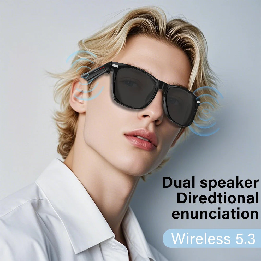 Smart Anti-Blue Light Sunglasses Bluetooth Talk Remote Control Camera Music Playback UV Protection Smart Glasses