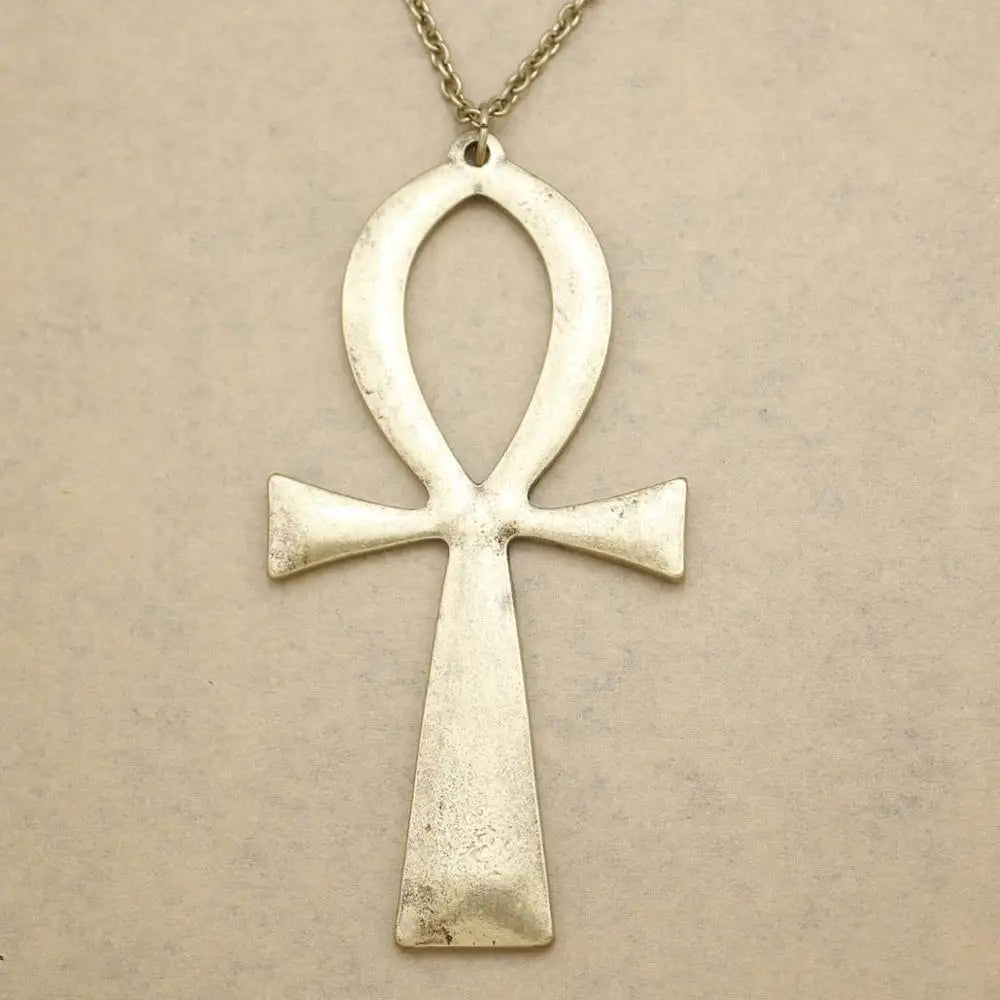 Vintage Egyptian Life Big Ankh Cross Pendant Long Chain Choker Necklace Jewelry Fashion Unisex Accessories Dropshipping