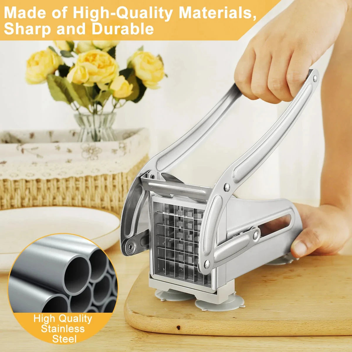 1Pc Stainless Steel Manual Potato Cutter French Fries Slicer Potato Chips Maker Meat Chopper Dicer Cutting Machine Tools