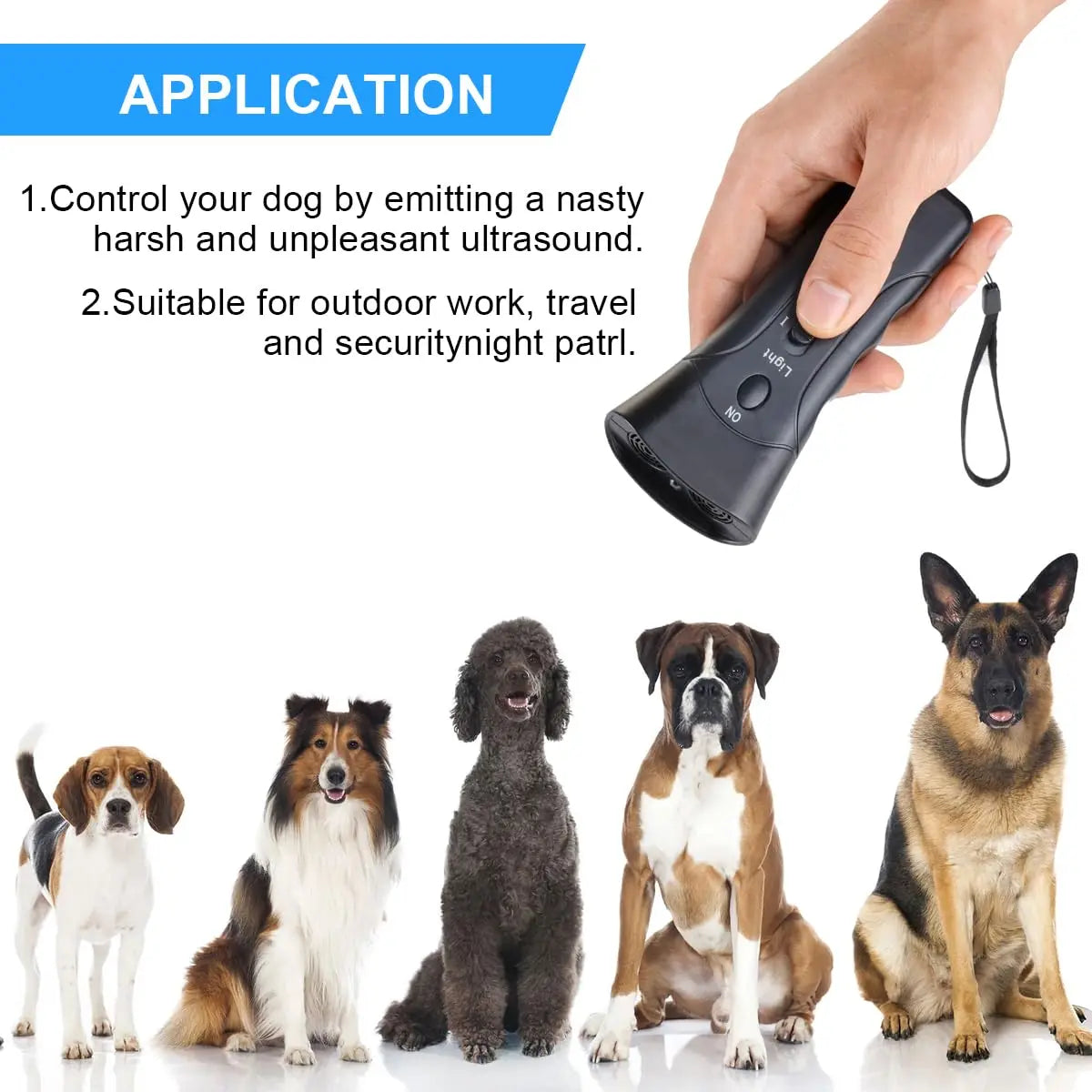 Pet Dog Repeller anti Barking Stop Bark Training Device Trainer LED Ultrasonic anti Barking Ultrasonic without Battery