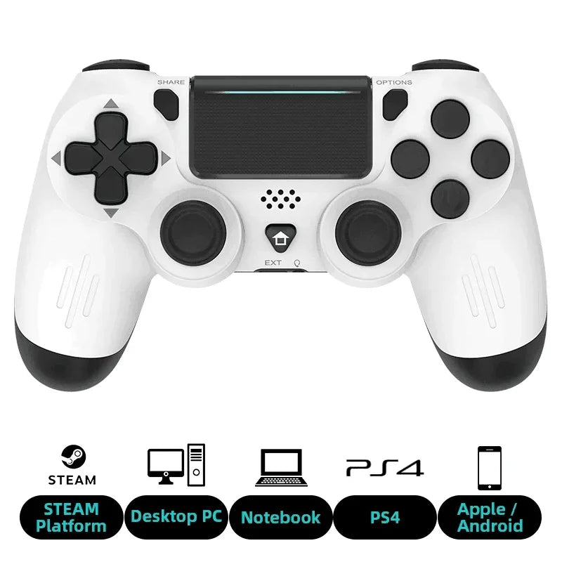 DATA FORG Bluetooth-Compatible Game Controller for Ps4/Slim/Pro Wireless Gamepad for PC Dual Vibration Joystick for Ios/Android