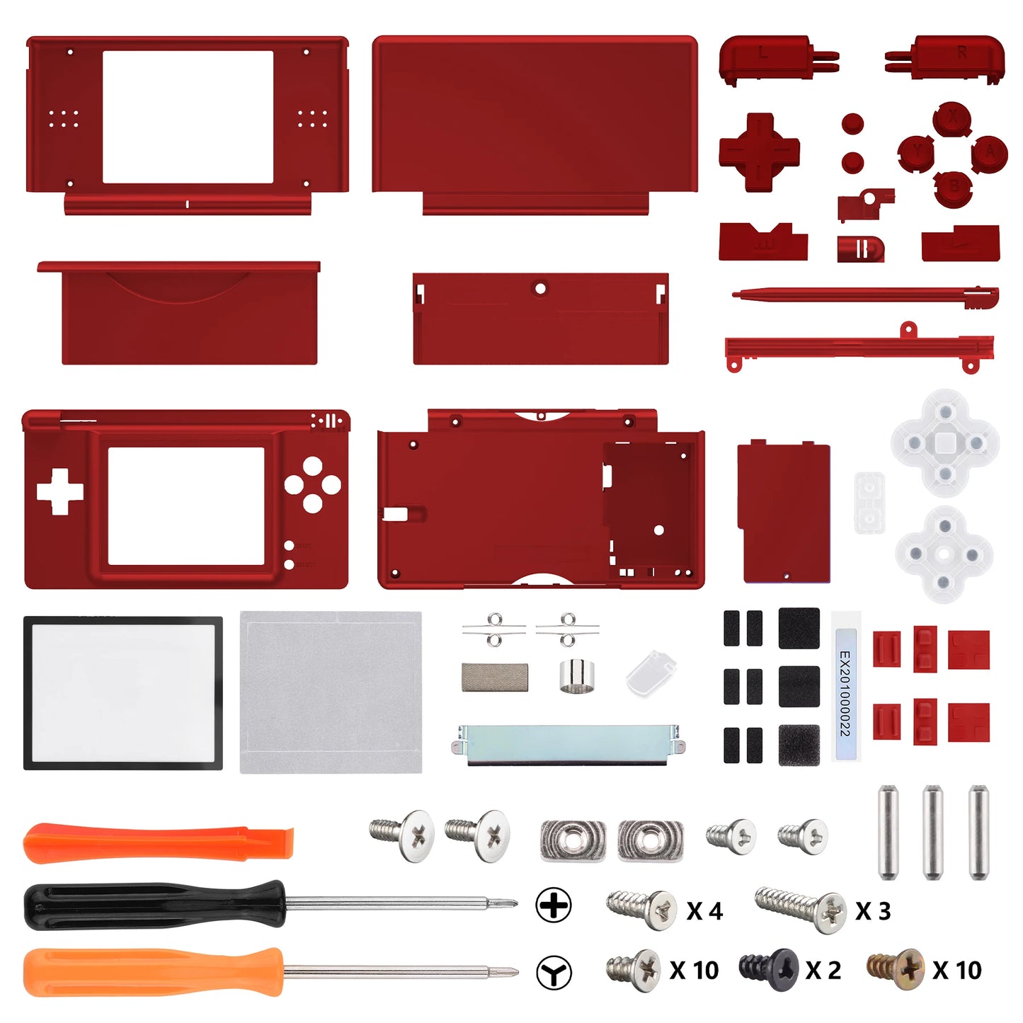 Replacement Full Housing Shell for Nintendo DS Lite, Case Cover with Buttons, Screen Lens for NDSL - Single Series