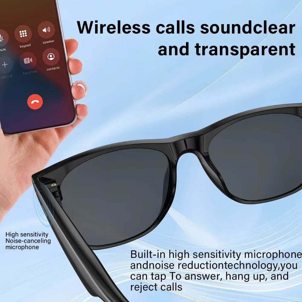 Smart Anti-Blue Light Sunglasses Bluetooth Talk Remote Control Camera Music Playback UV Protection Smart Glasses