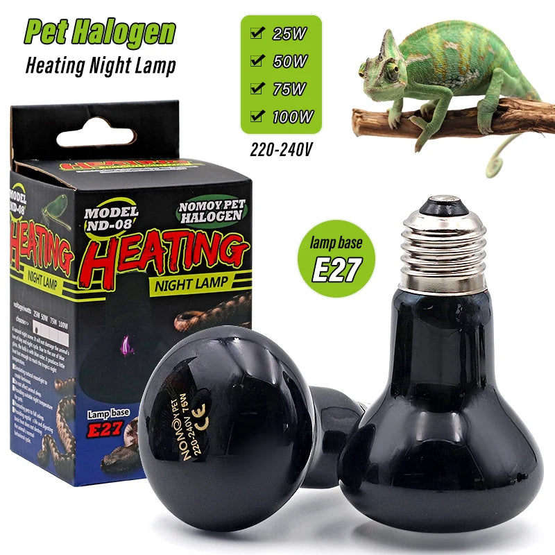 Pet Heating Lamp E27 Night Lamp for Amphibian Snake Lamp Heat Reptile Bulb UV Light 100W AC220-240V