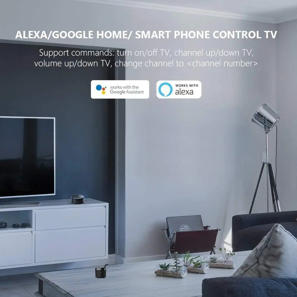 Broadlink RM4 Mini Smart Infrared Home Remote Control Aleax Voice Control Compatible with Google Home & & Alexa Smart Home HUB