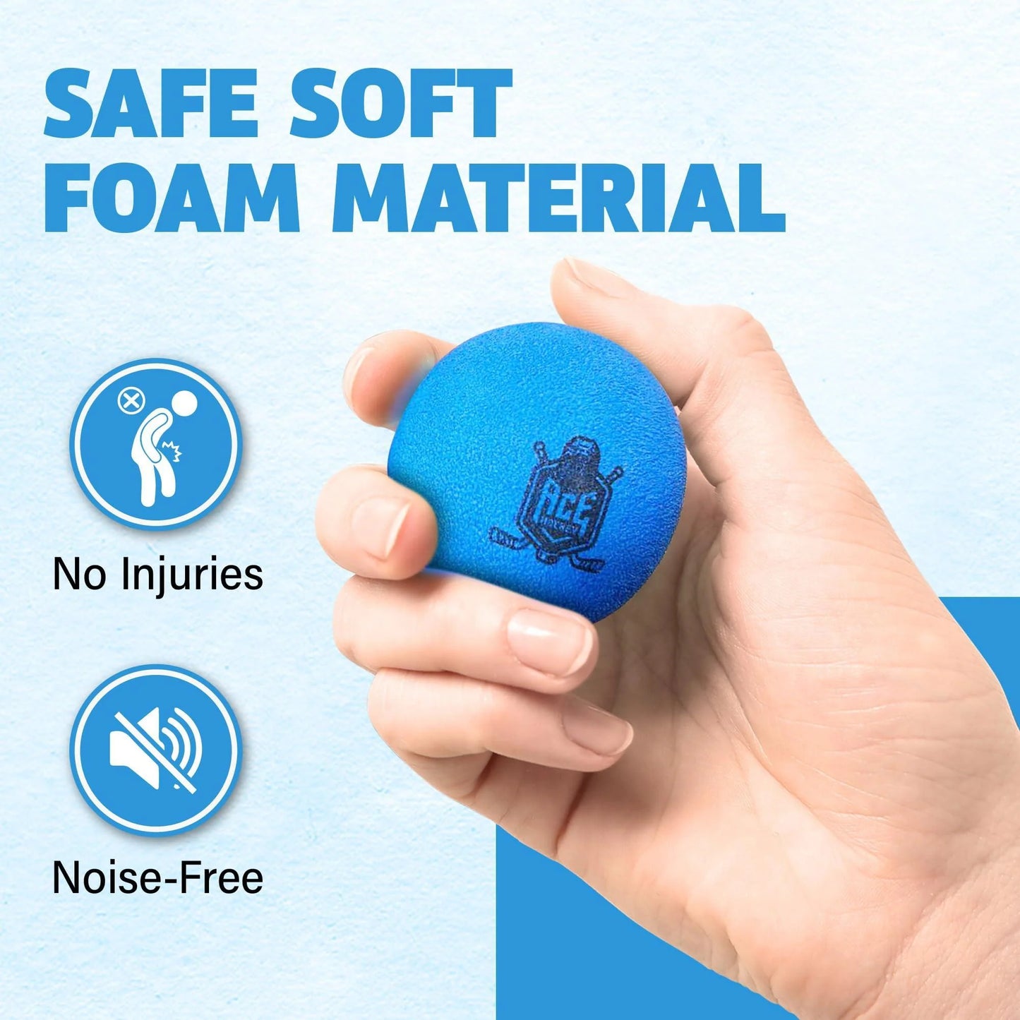 Mini Hockey Balls 6 Soft Foam Balls for Knee and Floor Hockey 2 Indoor Mini Hockey Balls