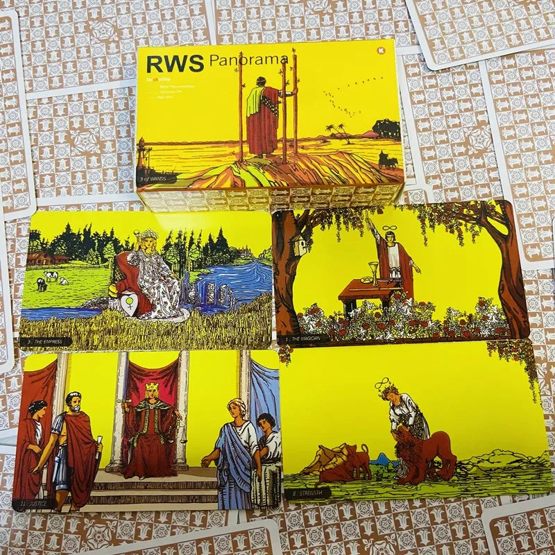 10.3*6Cm RWS Panorama Tarot Cards a 78 Pcs Cards Deck When Wide Angle Lens Show You New Perspective of RWS
