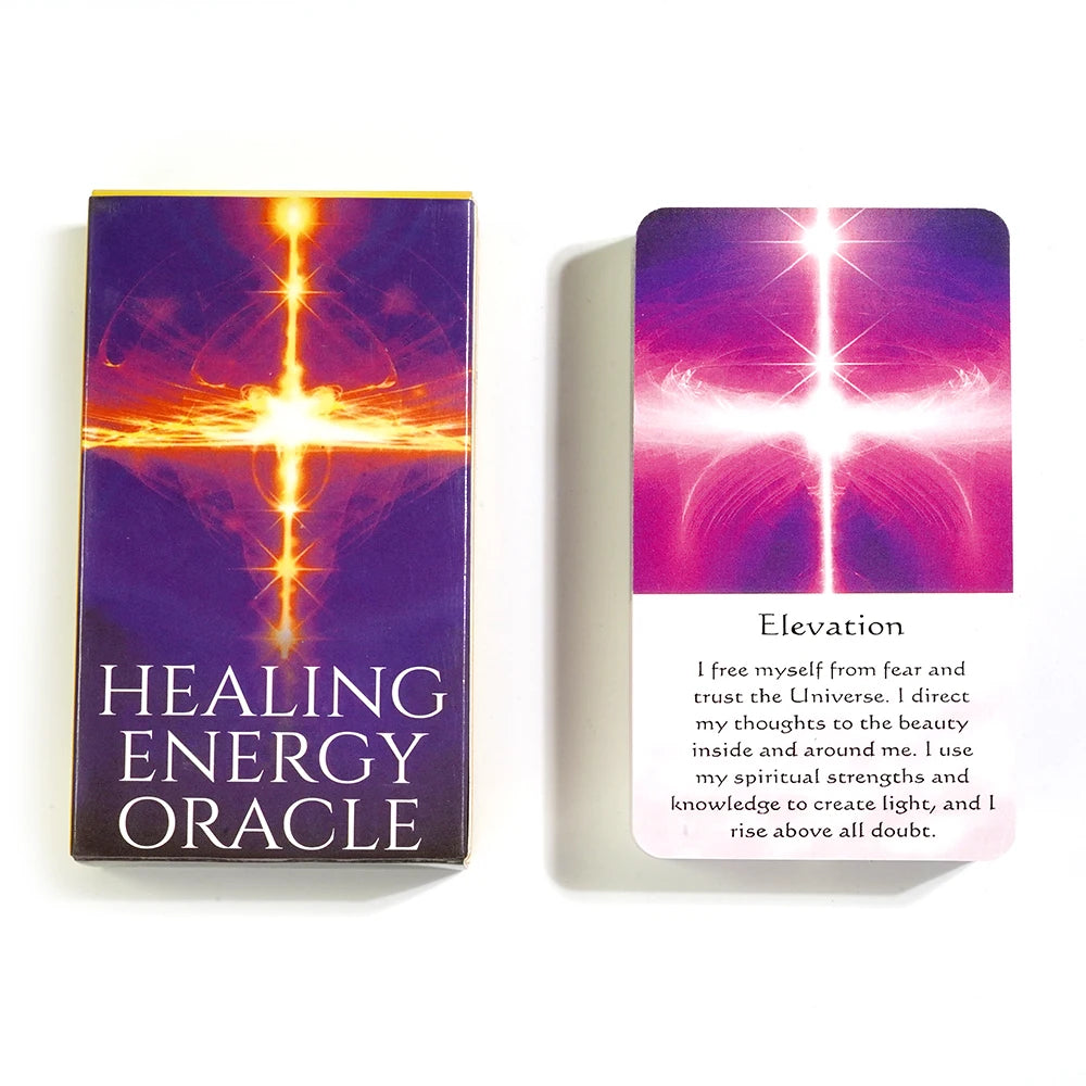 Healing Energy Oracle Cards 54Pcs Cards Tarot Deck Wisdom of the Divine Witchy Beginner Tarot Learning Tarot Cards for Beginners