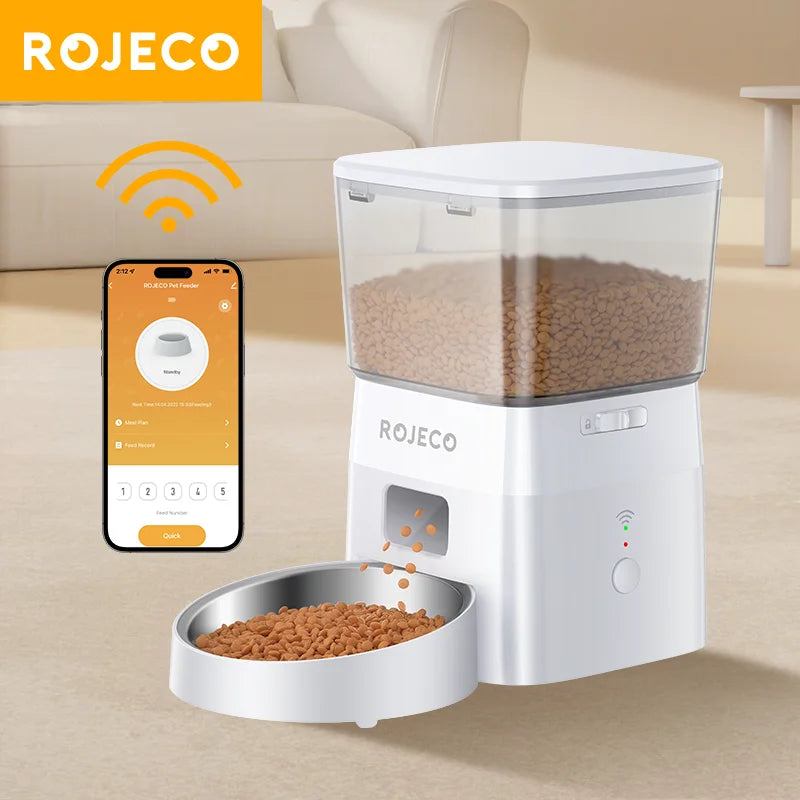 Dog Feeder Automatic Smart Pet Food Dispenser for Pets Dog Kibble Dispenser with WIFI Remote Control Dog Feeding Supplies