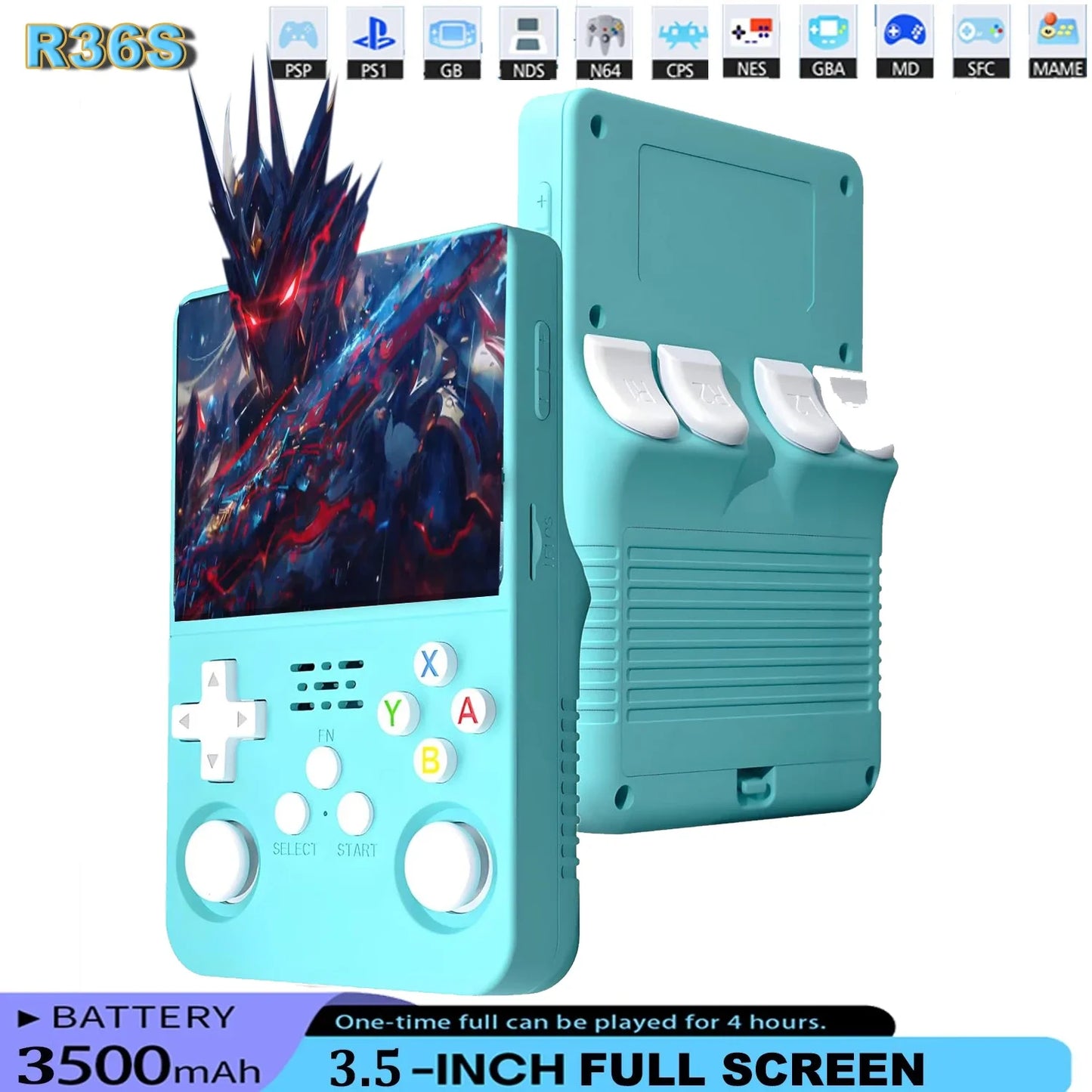 64GB R36S Retro Handheld Games Console Linux System Boy Gift Video Gaming Console 20000 Games Portable Video Player