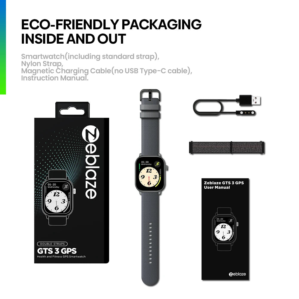 GTS 3 GPS 2.01" Screen Sports Smartwatch Make/Receive Phone Calls Heart Rate Spo2 Stress Tracking Smart Watch