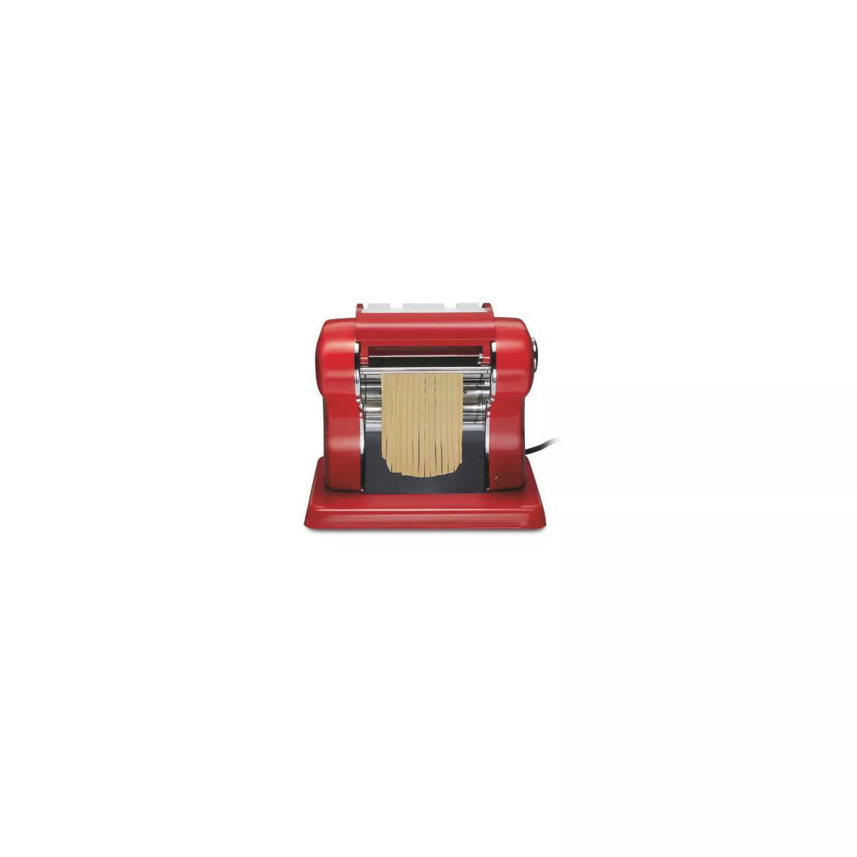 Electric Pasta Maker 86651: Stainless Steel Machine for Spaghetti and Fettuccine, Red, Hand Wash Recommended