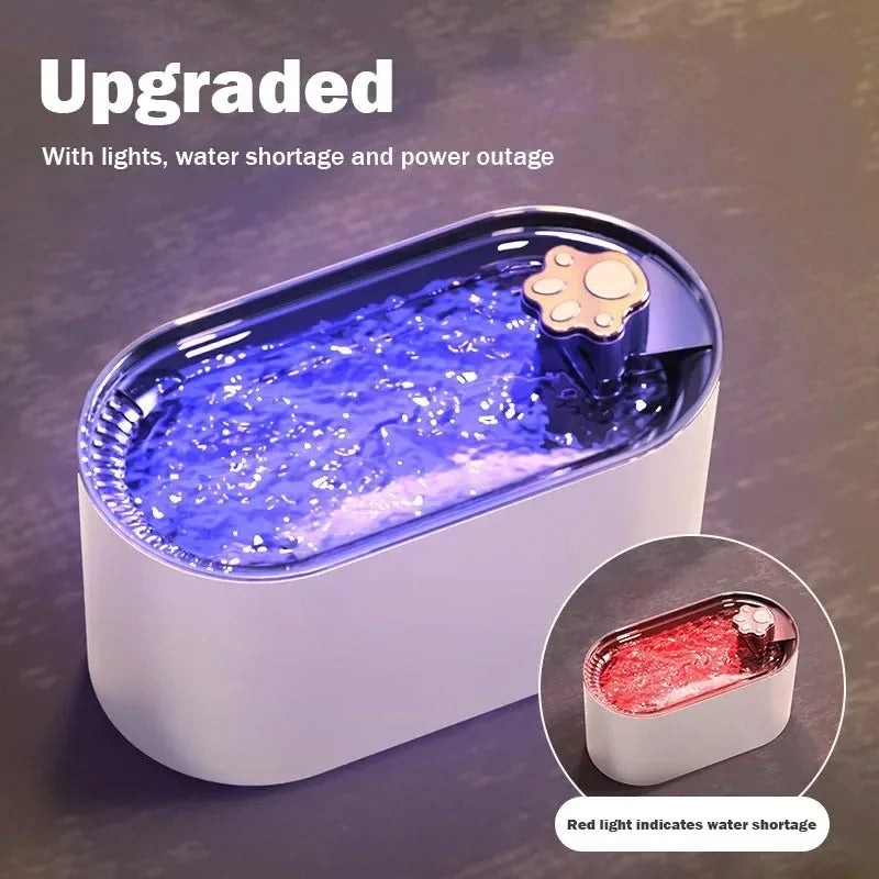 3L Pet Automatic Water Fountain with Led Light Ultra Silent Pet Drinking Water Fountain Usb Cats Electric Mute Pet Water Feeder