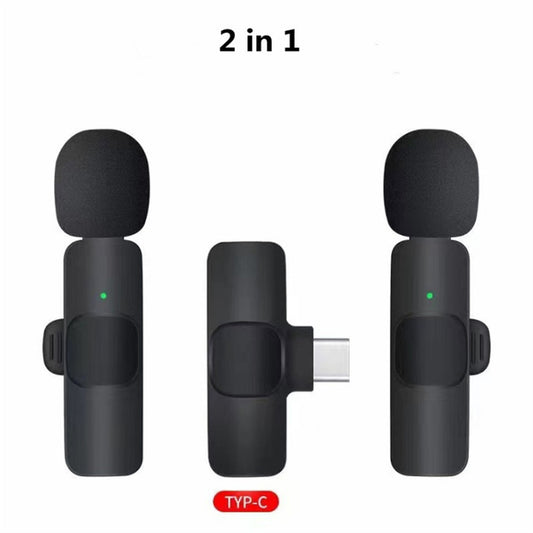 Portable Wireless Lavalier Microphone for Audio & Video Recording, Long Battery Life