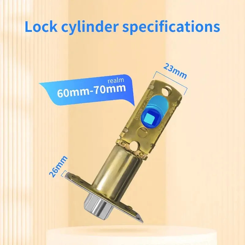 Smart Fingerprint Lock Financial Level Electronic Indoor Lock Password/Key/Tuya App/Bluetooth Unlock Bathroom Bedroom