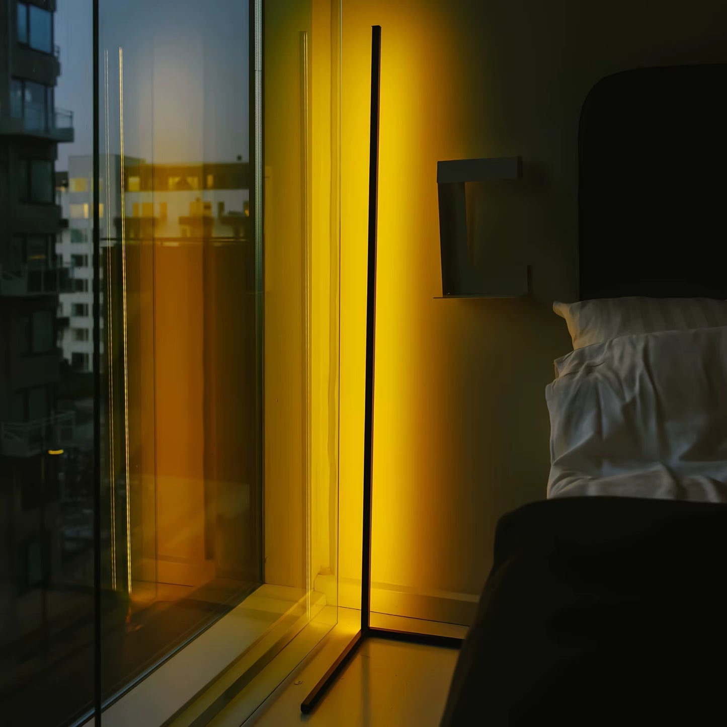 Corner Floor Lamp, 60-Inch Rgb Led Corner Lamp, Led Floor Lamp for Living Room Bedroom Game Room