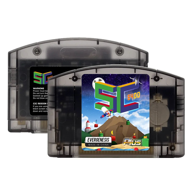 EVERGENESIS SC64 Open Source N64 800 in 1 Game Cartridge for Nintendo 64 Game Card Free 16GB Card Compatibility Support 64DD
