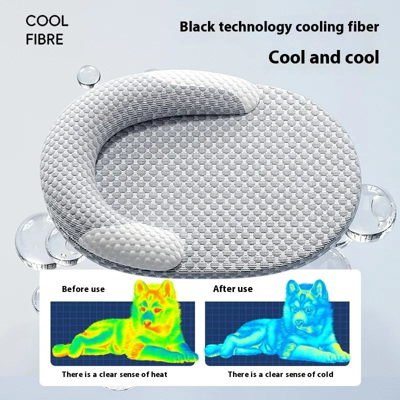 Premium Cooling Pet Mat for Dogs and Cats - Removable and Washable Ice Silk Bed for Ultimate Comfort