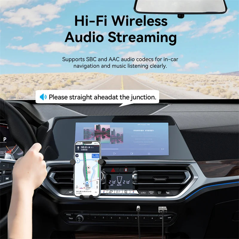 Bluetooth 5.4 Aux Adapter Wireless Car Bluetooth Receiver USB to 3.5Mm Jack Audio Music Mic Handsfree for Car Speaker