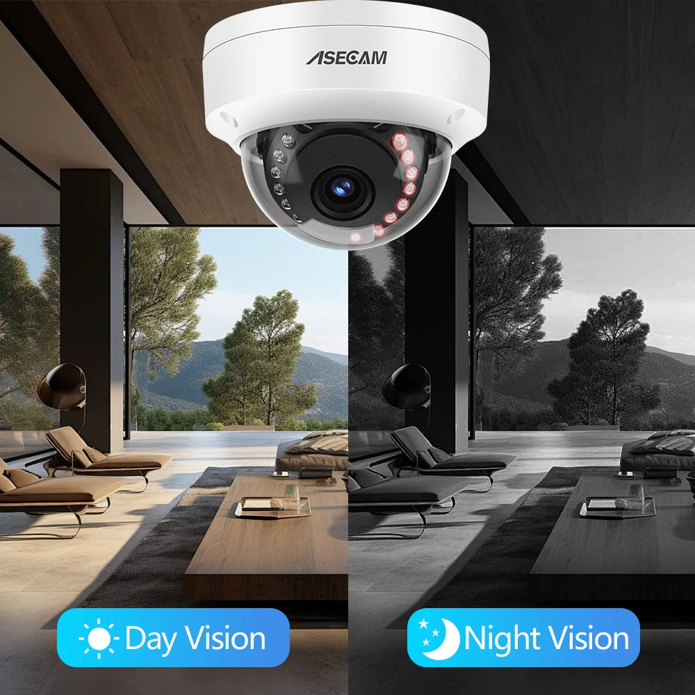 8MP 4K POE IP Camera IK10 Explosion-Proof Outdoor H.265 Onvif Metal Dome CCTV Security Protection 4MP Video Surveillance