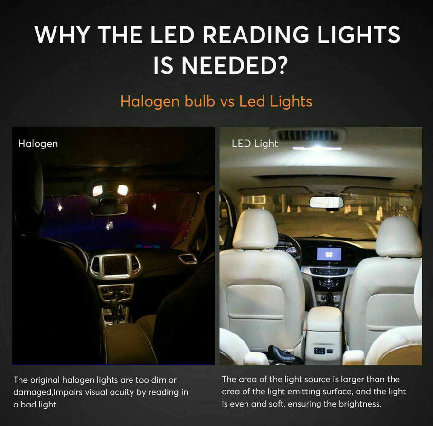 28Pcs Car Interior White Combo LED Map Dome Door Trunk License Plate Light Bulbs