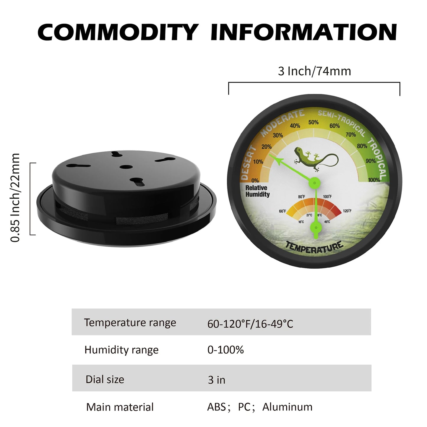 1PCS High Accurately Digital Hygrometers, Indoor and Outdoor Hygrometers, Thermometers for Greenhouses and Reptiles