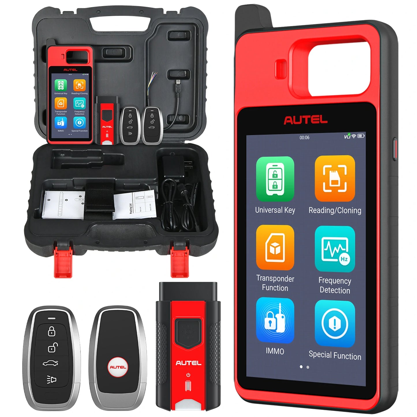 Autel Maxiim KM100 Key Fob Programmer Immobilizer Tool Key Creation IMMO Learning Chip Read Cloning Frequency