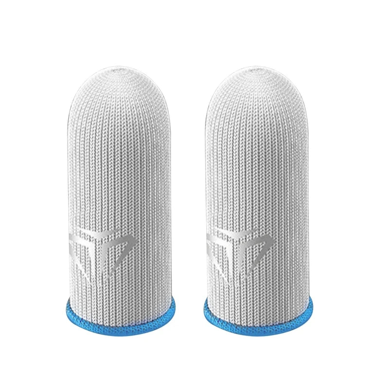 2 Pcs Mobile Game Fingertip Gloves Sweatproof Anti-Slip Touch Screen Finger Sleeve Breathable Gaming Fingertip Cover for Gamer
