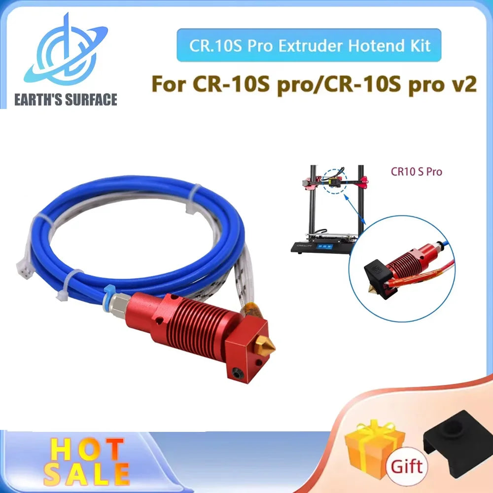 3D Printer Parts CR10S Pro Ender 3 Hotend Kit 0.4Mm Nozzzle Heater Thermistor Extrusion Assembled Extruder for CR10S Pro V2 Plus