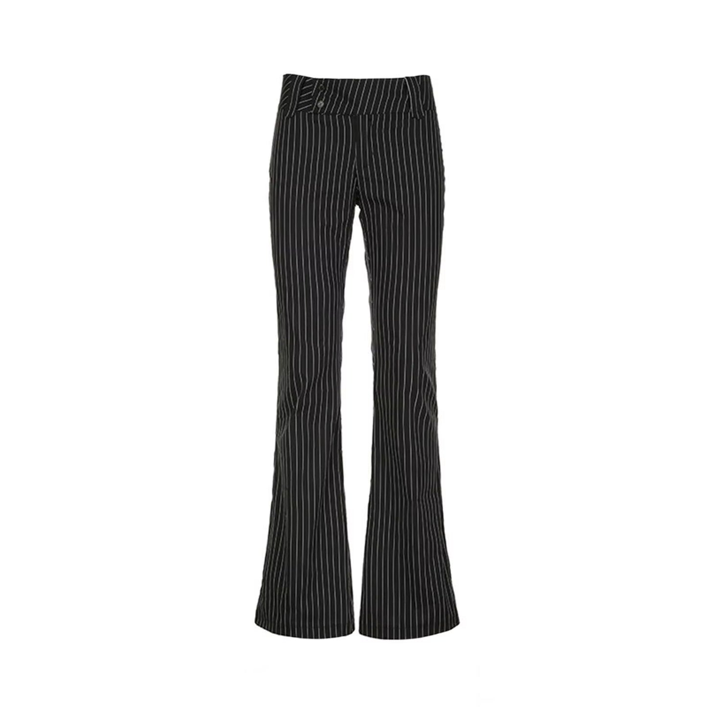 Trousers Striped Slim Fit Fashion Pants Low Rise Form Fitting Casual Trousers for Street Style Womens Wide Leg Trousers Tall