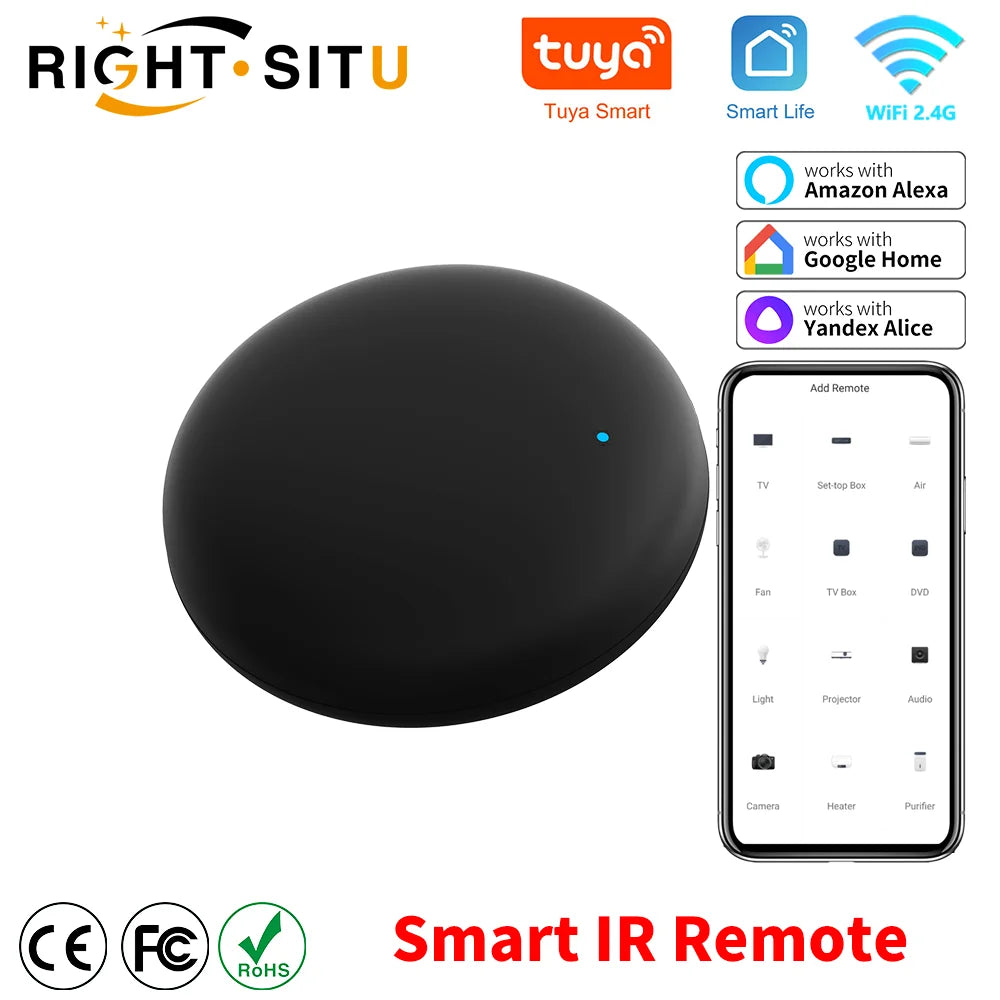 Wifi Smart IR Remote Control Smart Life APP Replace TV DVD AUD AC Remote Works with Alexa Google Home