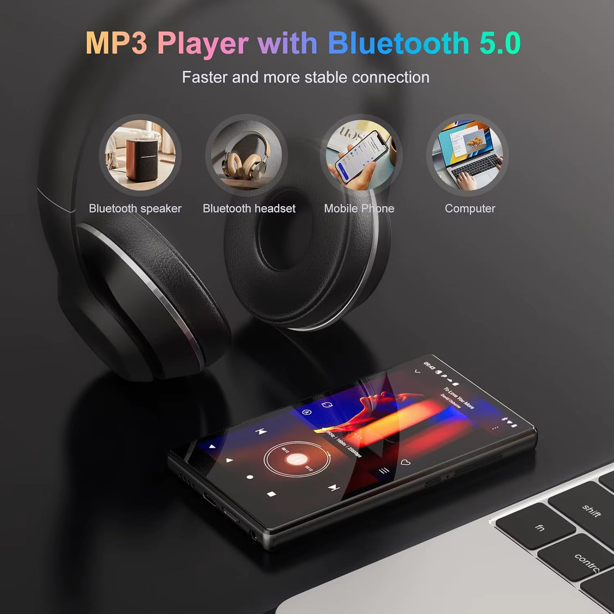 1080P Android 13.0 MP3 Player, 4.7-Inch Display, 32GB/96GB Storage, Bluetooth and Wi-Fi Connectivity, Expandable up to 1TB