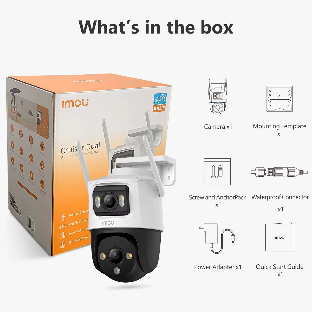 Cruiser Dual 8MP Dual Lens Outdoor PT Camera Home Security IP Camera AI Human & Vehicle Detection Surveillance Camera