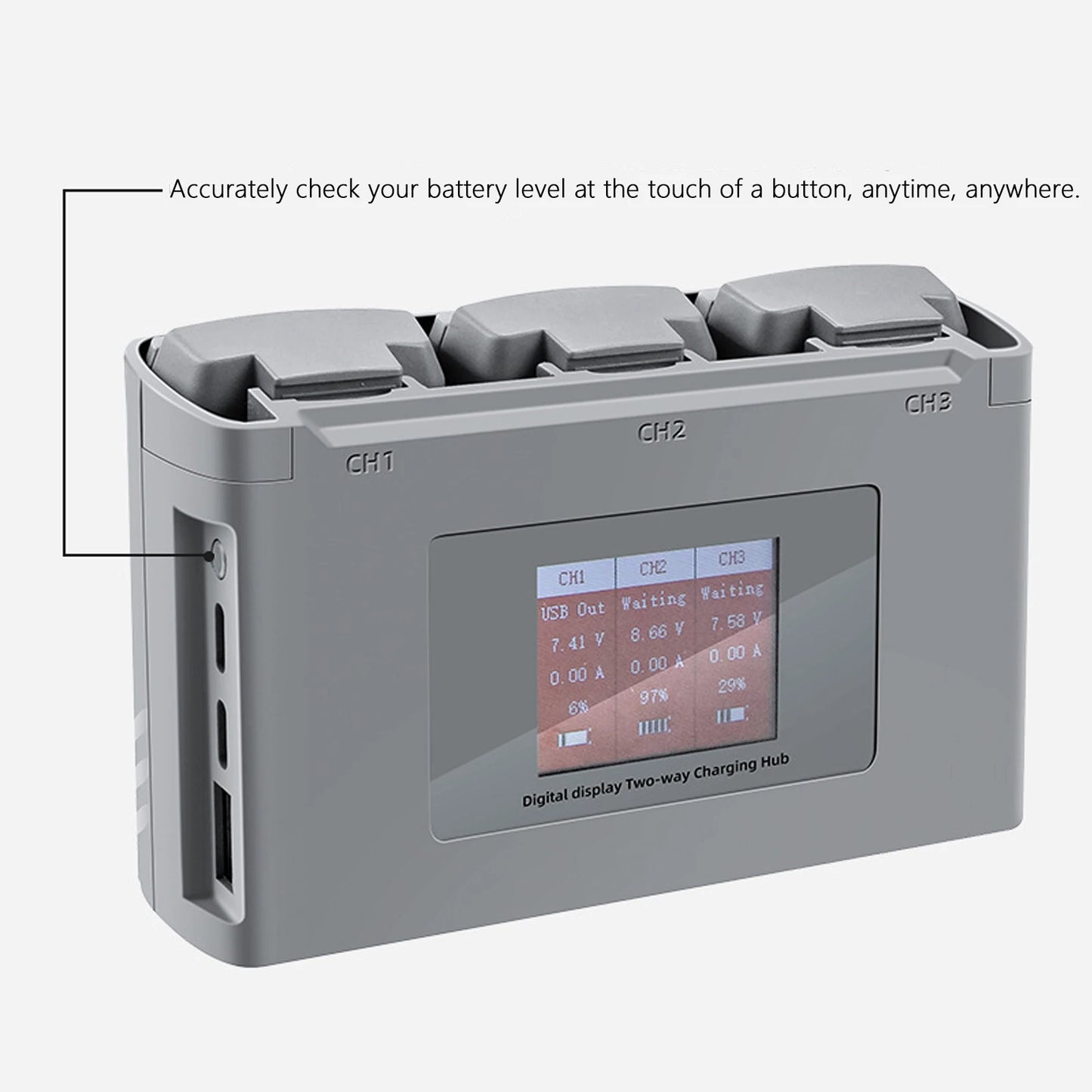 For Mavic Mini 2/SE Battery Charging Hub Drone Battery Charger Charge Three Batteries for Mini Se/Mini 2 Drone Accessories