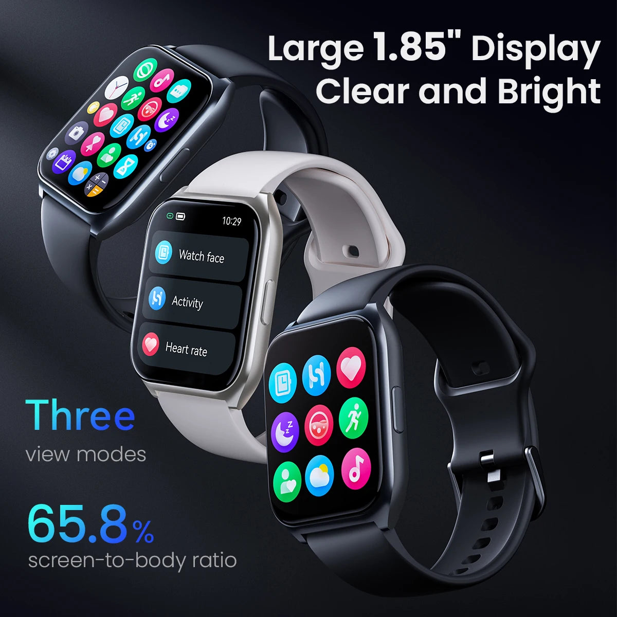 Watch 2 Pro (LS02 Pro) Smart Watch 1.85'' HD Display Spo2 Heart Rate Monitor 100 Workout Modes Smartwatch for Men Women