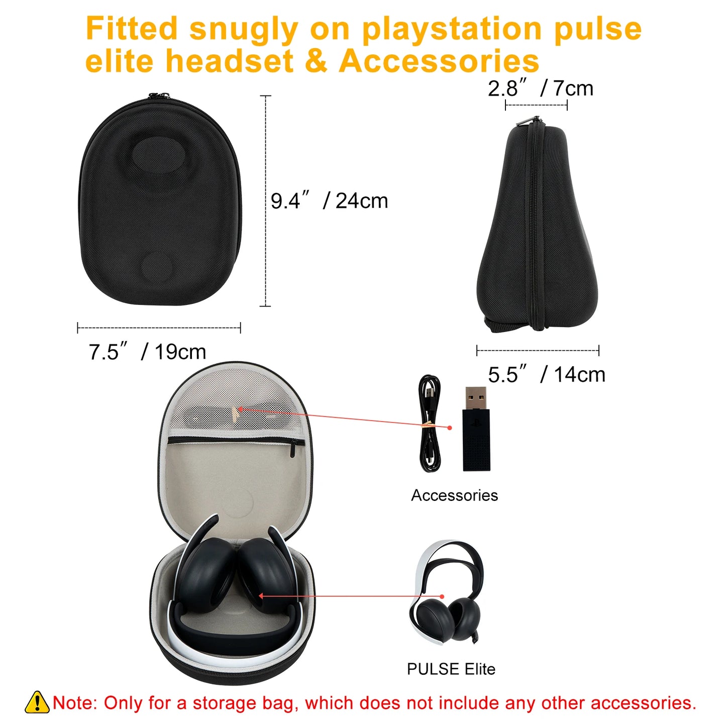 New Portable Hard EVA Protective Cover Case for Playstation 5 PS PULSE Elite PS5 Wireless Headset Storage Bag Box Carrying Case